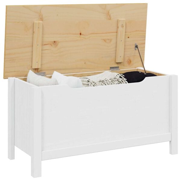 vidaXL Storage Box Hill White and Honey Brown 90 x 40 x 45 cm