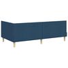 vidaXL Corner Bed Frame with Headboard Blue 80 cm x 200 cm Velvet