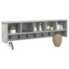 vidaXL Wall-Mounted Coat Rack Concrete grey 100 x 16 x 26 cm