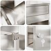 vidaXL Parcel Drop Box Silver 47.5 x 38 x 59 cm Stainless Steel