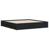 vidaXL Bed Frame with Drawers without Mattress Black 160x200 cm