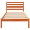 vidaXL Bed Frame with Headboard Wax Brown 90 x 220 cm Solid Pine Wood