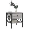vidaXL Bedside Table Grey Sonoma 40x42x45 cm Engineered Wood