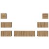 vidaXL TV Cabinet Set Wall-mounted 8 pcs Artisan Oak Engineered Wood