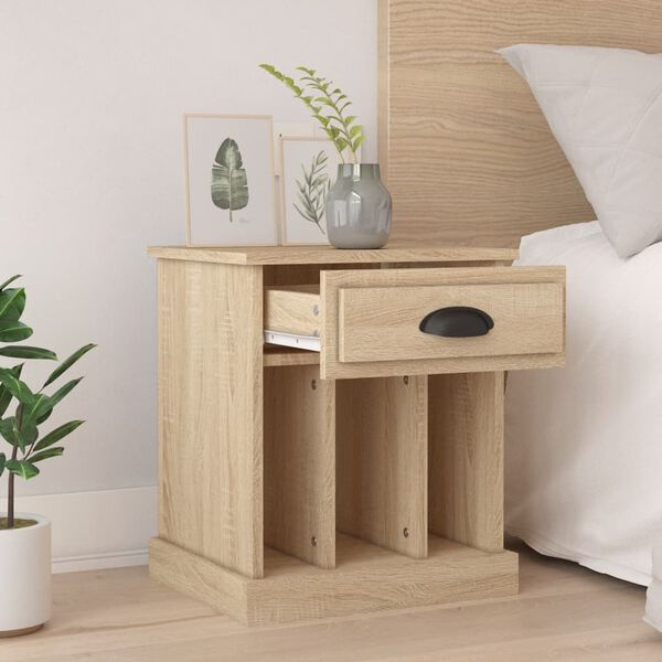 vidaXL Bedside Cabinets 2 pcs Sonoma Oak 43x36x50 cm