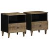 vidaXL Bedside Cabinets 2 pcs Light Grey 40x33x46 cm Solid Wood Mango
