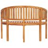 vidaXL Banana Bench 120 cm Solid Teak Wood