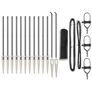 vidaXL Fence Post Grey 25 x 0.6 m (25 mm mesh) Steel and PVC