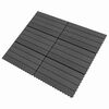 vidaXL Decking Tile 6 pcs Black 60 x 30 cm WPC