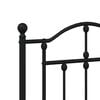 vidaXL Metal Replace Headboard Black 193 cm