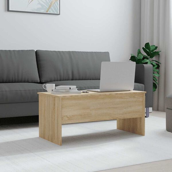 vidaXL Coffee Table Sonoma Oak 102x50.5x46.5 cm Engineered Wood