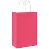 vidaXL Paper Bags 50 pcs with Handles Pink 21x11x31 cm
