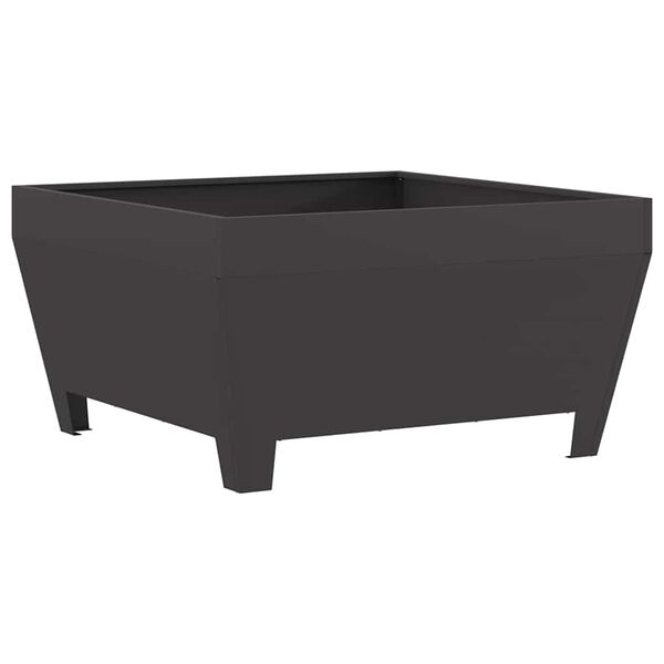 vidaXL Fire Pit Black 80 x 80 x 43 cm Steel