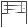 vidaXL Metal Replace Headboard Black 107 cm
