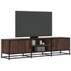 vidaXL TV Cabinet Brown Oak 160x35x41 cm Engineered Wood and Metal