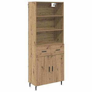 vidaXL Highboard with Drawer Artisan Oak 69.5 x 34 x 180 cm