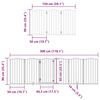 vidaXL Dog Gate with Door Foldable 12 Panels Brown 600 cm Poplar Wood