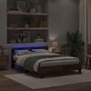vidaXL Bed Frame with Headboard Old wood 140 x 190 cm Engineered wood