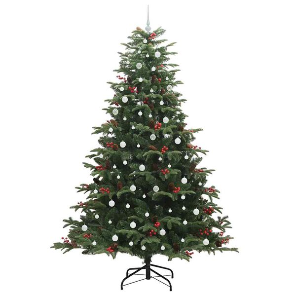 vidaXL Artificial Christmas Tree with 300 LEDs with Stand Green 240 cm