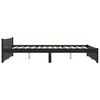 vidaXL Bed Frame without Mattress Black Solid Wood 135x190 cm Double Double