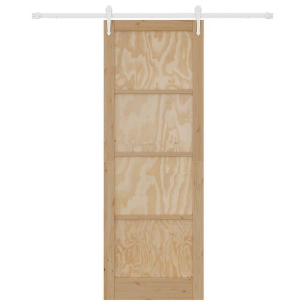 vidaXL Sliding Door ORKDAL Brown 83 x 232 cm Solid Pine Wood