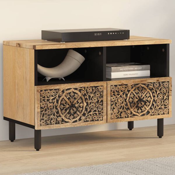 vidaXL TV Cabinet 70x33x46 cm Solid Wood Mango