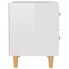 vidaXL Bed Cabinets 2 pcs High Gloss White 40x35x47.5 cm