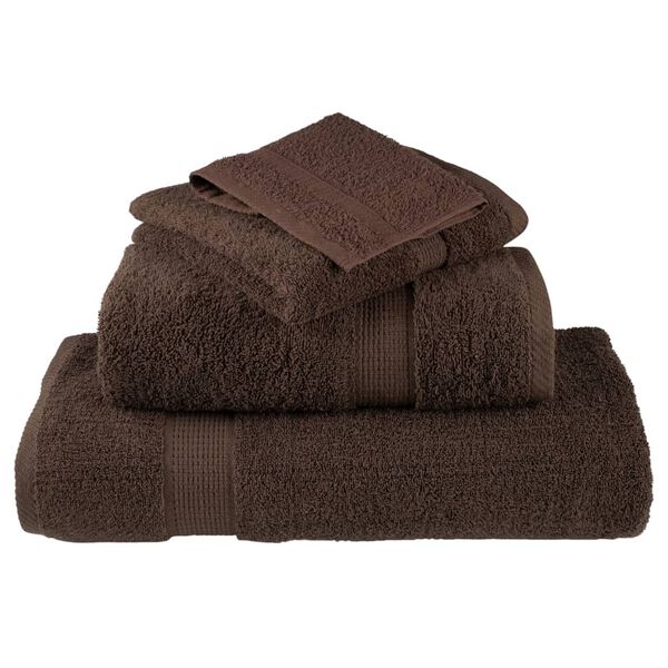 vidaXL Premium Shower Towels "SOLUND" 10 pcs Brown 70x140 cm 600 gsm