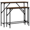 vidaXL Console Tables 2 pcs Brown Oak Engineered Wood