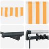 vidaXL Retractable Awning Yellow 400 x 200 cm Fabric