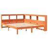 vidaXL Bookcase Bed without Mattress Wax Brown 140x190 cm Solid Wood Pine
