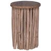 vidaXL Stool Natural 30 x 30 x 45 cm Solid Teak Wood