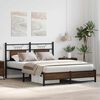 vidaXL Bed Frame without Mattress Brown Oak 137x190 cm Engineered Wood