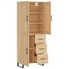 vidaXL Highboard Sonoma Oak 69.5x34x180 cm Engineered Wood