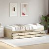 vidaXL Daybed with Drawers without Mattress Sonoma Oak 100x200 cm
