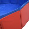 vidaXL Foldable Dog Swimming Pool Red 160x30 cm PVC