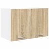 vidaXL Hanging Cabinet 2 pcs Sonoma Oak and White 60 x 31 x 40 cm
