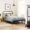 vidaXL Metal Replace Headboard Black 107 cm