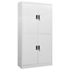 vidaXL Office Cabinet | Light grey | Steel | Large | Height-Adjustable Shelves