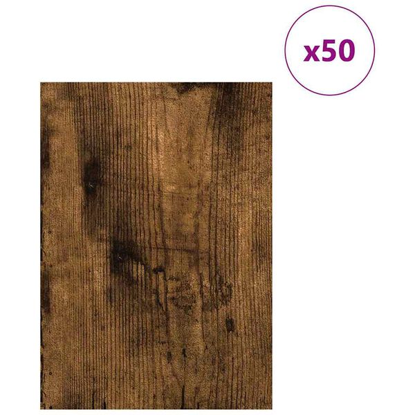 vidaXL Decor Panels 50 pcs Smoked Oak 21 x 30 x 0.27 cm