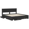 vidaXL Bed Frame Black and Silver 200 x 200 cm Engineered Wood