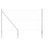vidaXL Hexagonal Fence with Post 100 x 1.4 m Galvanised Steel Silver