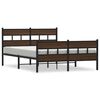 vidaXL Bed Frame without Mattress with Headboard&Footboard 140x200 cm