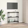 vidaXL Console Table Black Oak 75 x 22.5 x 75 cm Engineered Wood