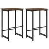 vidaXL Bar Stool 2 pcs Smoked Oak 40 x 32 x 74 cm Engineered Wood