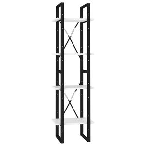 vidaXL 4-Tier Book Cabinet White 40x30x140 cm Engineered Wood