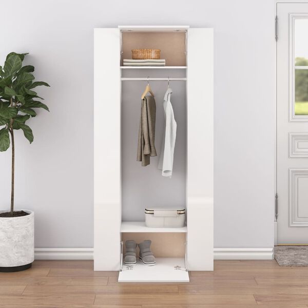 vidaXL Hallway Cabinets 2 pcs White Engineered Wood