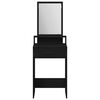 vidaXL Dressing Table Black Oak 50 x 41 x 140 cm Engineered Wood