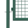 vidaXL Fence Gate Steel 100x200 cm Green