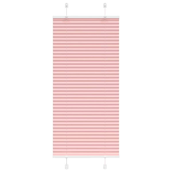 vidaXL Pleated Blind Pink 60x150 cm Fabric Width 59.4 cm Polyester